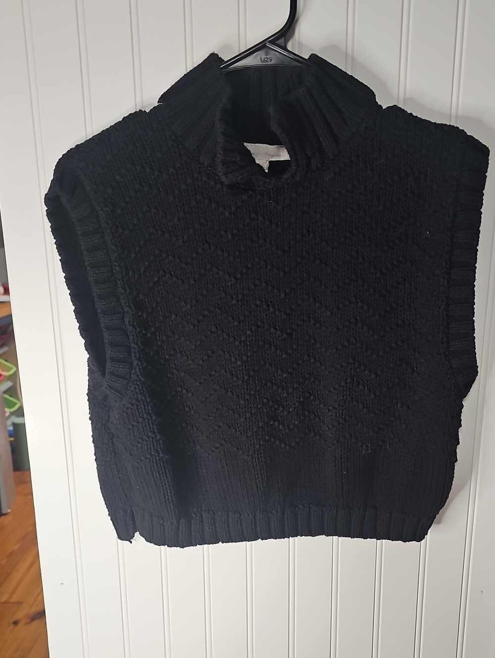 We The Free Black Sleeveless Turtleneck Sweater Vest